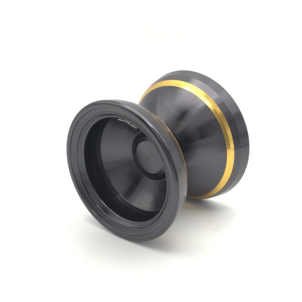 dark grey and gold yoyo